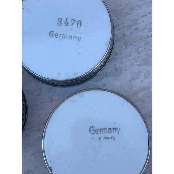 Vintage Delft Blue Windmill Scene Tray & 5 Coasters With Filigree Sides Marked G - Picture 5 of 16